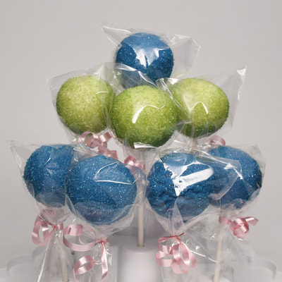 Glitter Cake pops Individually Wrapped  
